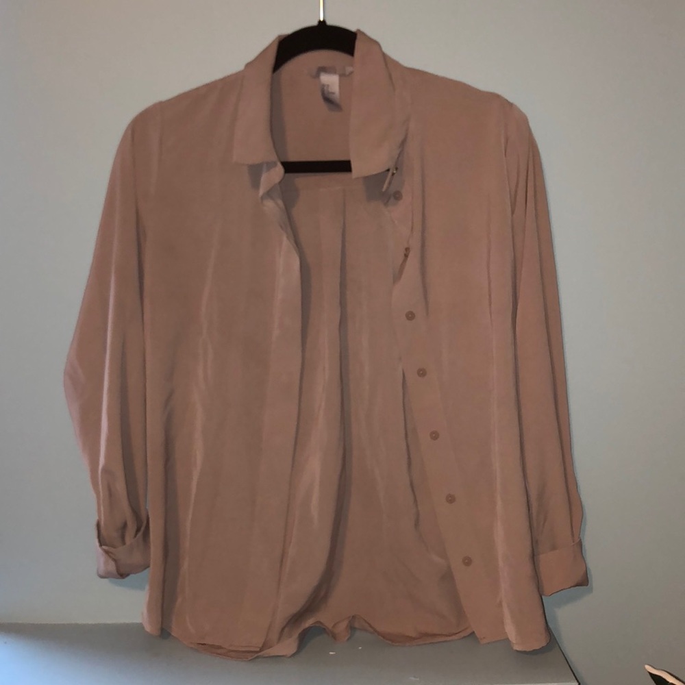 Amazing shape Beige H&M Office Button Up Shirt